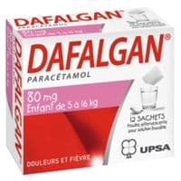 Dafalgan 80 Mg Poudre Effervescente pour Solution Buvable B/12Paracétamol - 12 Sachet(S) Papier Aluminium Polyéthylène de 0,52 G