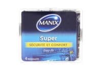 Manix Super Préservatif Avec Réservoir Lubrifiés B/4