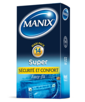 Manix Super Préservatif Avec Réservoir Lubrifiés B/14