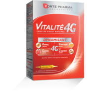 Vitalité 4G Dynamisant Solution Buvable 20 Ampoules/10Ml - Forte Pharma