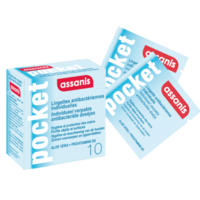 Assanis Pocket Lingette Antibactérienne Mains 10 Sachets