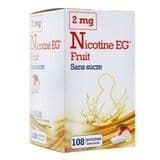 Nicotine Eg 2 Mg Gomme à Mâcher Médicamenteuse Sans Sucre Fruit Édulcorée à l'Acésulfame Potassique et Saccharine Plq/108Nicotine Résinate - Plaquette(S) Thermoformée(S) Pvc Pvdc Aluminium de 108 Gomm