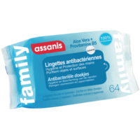 Assanis Family Lingette Antibactérien Mains Pochette/64