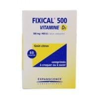 Fixical Vitamine D3 500 Mg/400 Ui, Comprimé à Croquer Ou à Sucercalcium + Cholécalciférol - 3 Tube(S) Polypropylène de 20 Comprimé(S)