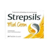 Strepsils Pastilles à Sucer Miel Citron Plq/24Amylmétacrésol ; Alcool Dichlorobenzylique