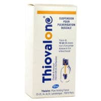 Thiovalone, Suspension pour Pulvérisation Buccaletixocortol Pivalate + Chlorhexidine Digluconate - 1 Flacon(S) Polyéthylène de 12 Ml Avec Pompe Doseuse et Embout Buccal