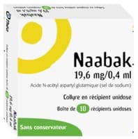 Naabak 19,6 Mg/0,4 Ml Collyre en Récipient Unidose 10Unidosesacide Acétyl-Aspartyl-Glutamique - 10 Récipient(S) Unidose(S) Polyéthylène de 0,4 Ml