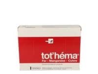 Tot'Hema, Solution Buvable en Ampoulefer + Manganèse + Cuivre - 20 Ampoule(S) en Verre Brun de 10 Ml