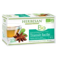 Herbesan Infusion Bio Tisane Transit Facile 20 Sachets