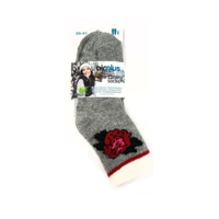 Air Plus Chaussettes Femme Grises Avec Motif Fleur T35-41 - Airplus