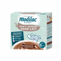 Modilac Expert Mon 1Er Dessert Sans Lait Préparation Instantanée Cacao 12 Sachets/18,6G
