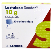 Lactulose Sandoz 10 G, Solution Buvable en Sachet-Doselactulose - 20 Sachet(S)-Dose(S) Polyester Aluminium Polyéthylène de 15 Ml