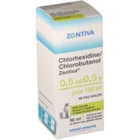 Chlorhexidine/Chlorobutanol Zentiva 0,5 Ml/0,5 G pour 100 Ml, Solution pour Bain de Bouche Fl/500Ml