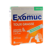 Exomuc 200 Mg Glé Us Oral en Sachet 15Sach/2Gacétylcystéine