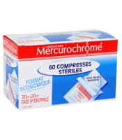 Mercurochrome 60 Compresses Stériles 20Cm X 20Cm