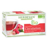 Herbesan Infusion Bio Tisane Circulation Élimination 20 Sachets