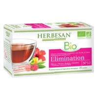 Herbesan Hibiscus Bio Tisane Élimination 20 Sachets