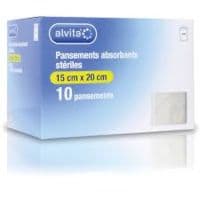 Alvita Pansement Absorbant Stérile Non Adhésif 10X10Cm 10 Sachets - Alliance Healthcare