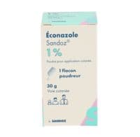 Econazole Sandoz 1 pour Cent, Poudre pour Application Cutanéeeconazole - 1 Flacon(S) Poudreur(Se)(S) Polyéthylène de 30 G