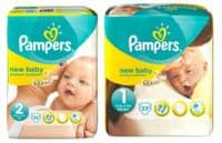 Pampers New Baby Premium Protection, Taille 2, 3 Kg à 6 Kg, Sac 32