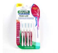 Gum Trav - Ler, 1,4 Mm, Manche Bordeaux , Blister 4 - Gum Sunstar France