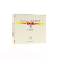 Acide Folique Ccd 5 Mg, Comprimé Plq/20Acide Folique - Plaquette(S) Thermoformée(S) Pvc Pvdc Aluminium de 20 Comprimé(S)