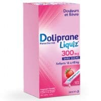 Dolipraneliquiz 300 Mg Suspension Buvable en Sachet Sans Sucre Édulcorée Au Maltitol Liquide et Au Sorbitol B/12Paracétamol