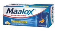 Maalox Hydroxyde D'Aluminium/Hydroxyde de Magnesium Sans Sucre 400 Mg/400 Mg Comprimés à Croquer Maux D'Estomac Plq/40Aluminium Hydroxyde ; Magnésium Hydroxyde