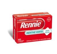 Rennie Sans Sucre, Comprimé à Croquercarbonate de Calcium + Carbonate de Magnésium, 60 comprimés