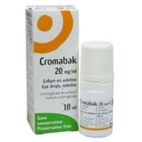 Cromabak 20 Mg/Ml, Collyre en Solutioncromoglicate de Sodium - 1 Flacon(S) Polyéthylène de 10 Ml