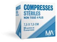 Marque Conseil Compresse Stérile Non Tissé 7,5X7,5Cm 50 Sachets/2 - Marque Conseil (Ocp Répartition)