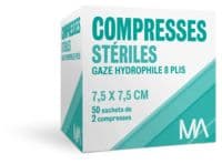 Marque Conseil Compresse Stérile Gaze Hydrophile 7,5X7,5Cm 50 Sachets/2 - Marque Conseil (Ocp Répartition)