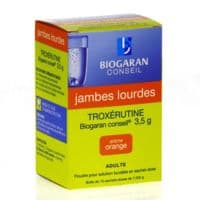 Troxerutine Biogaran Conseil 3,5 G, Poudre pour Solution Buvable en Sachet-Dosetroxérutine - 10 Sachet(S)-Dose(S) Papier Polyéthylène Aluminium Polyéthylène de 7,252 G