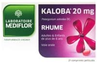 Kaloba 20 Mg Comprimé Pelliculé Plq/21Pelargonium Sidoides - Laboratoire Mediflor