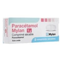 Paracetamol Mylan 1 G, Comprimé Sécable Plq/8Paracétamol - Plaquette(S) Thermoformée(S) Pvc-Aluminium de 8 Comprimé(S)