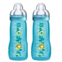 Mam Biberon Easy Active 2Ème Âge +6Mois 330 Ml Lot de 2_Bleu - Mam Baby France