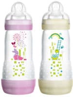 Mam Biberon Easy Start Anti-Colique Rose & Beige 320 Ml Lot de 2 - Mam Baby France