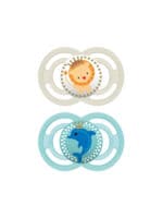 Mam Perfect Sucette Anatomique Silicone +18Mois Décor B/2 - Mam Baby France