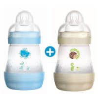 Mam Biberon Easy Start Anti-Colique 160 Ml Lot de 2_Bleu & Beige - Mam Baby France