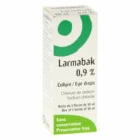 Larmabak 0,9 pour Cent, Collyrechlorure de Sodium - 1 Flacon(S) Polyéthylène de 10 Ml