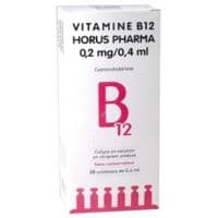 Vitamine B12 Horus Pharma 0,05 % Collyre Sol en Récipient Unidose 20Unid/0,4Mlcyanocobalamine - 20 Récipient(S) Unidose(S) Polyéthylène Basse Densité (Pebd) de 0,4 Ml