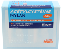 Acetylcysteine Mylan 200 Mg Poudre pour Solution Buvable en Sachet-Dose B/20Acétylcystéine