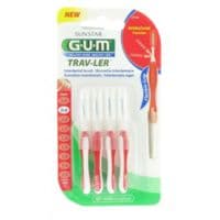 Gum Trav-Ler 4 Brossettes Rouge Interdentaires 0.8Mm - Gum Sunstar France
