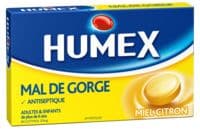 Humex Mal de Gorge Biclotymol 20 Mg Miel Citron, Pastillebiclotymol - Humer