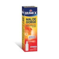 Humex Mal de Gorge Lidocaine/Benzalkonium 0,30 G/0,03 G pour 100 Ml, Collutoire, Flacon Pressurisébenzalkonium Chlorure + Lidocaïne - Humer