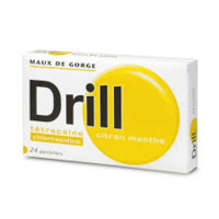 Drill Citron Menthe, Pastillechlorhexidine + Tétracaïne