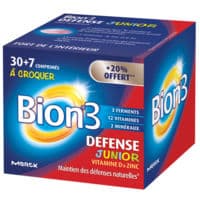 Bion 3 Défense Junior Comprimés à Croquer Framboise B/30+7