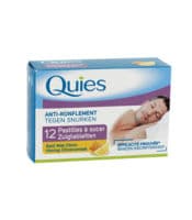 Quies Past à Sucer Anti-Ronflement Miel Citron B/12