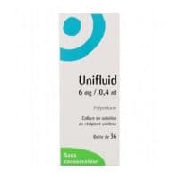 Unifluid 6 Mg/ 0,4 Ml, Collyre en Solution en Récipient Unidosepovidone - 36 Récipient(S) Unidose(S) Polyéthylène de 0,4 Ml