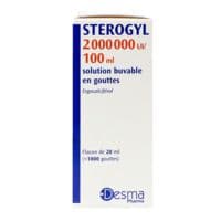 Sterogyl 2 000 000 Ui/100 Ml, Solution Buvable en Gouttesvitamine D2 - 1 Flacon(S) en Verre Jaune(Brun) de 20 Ml Avec Compte-Gouttes Polyéthylène Basse Densité